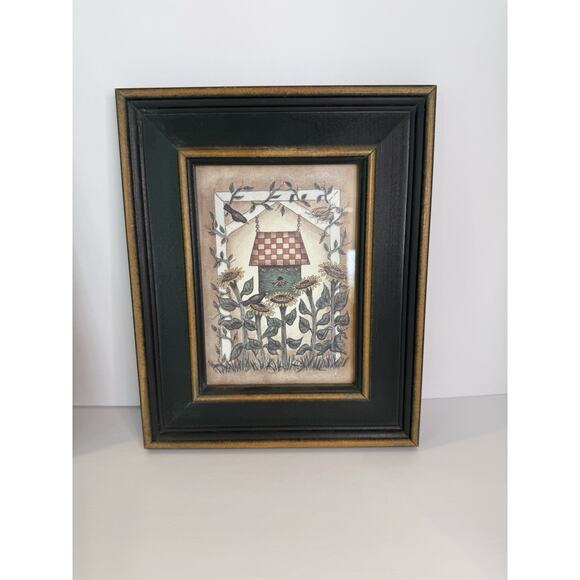 Linda Spivey Birdhouse Series Framed Prints Set of 2 Rustic Country Wall Decor - Picture 3 of 11